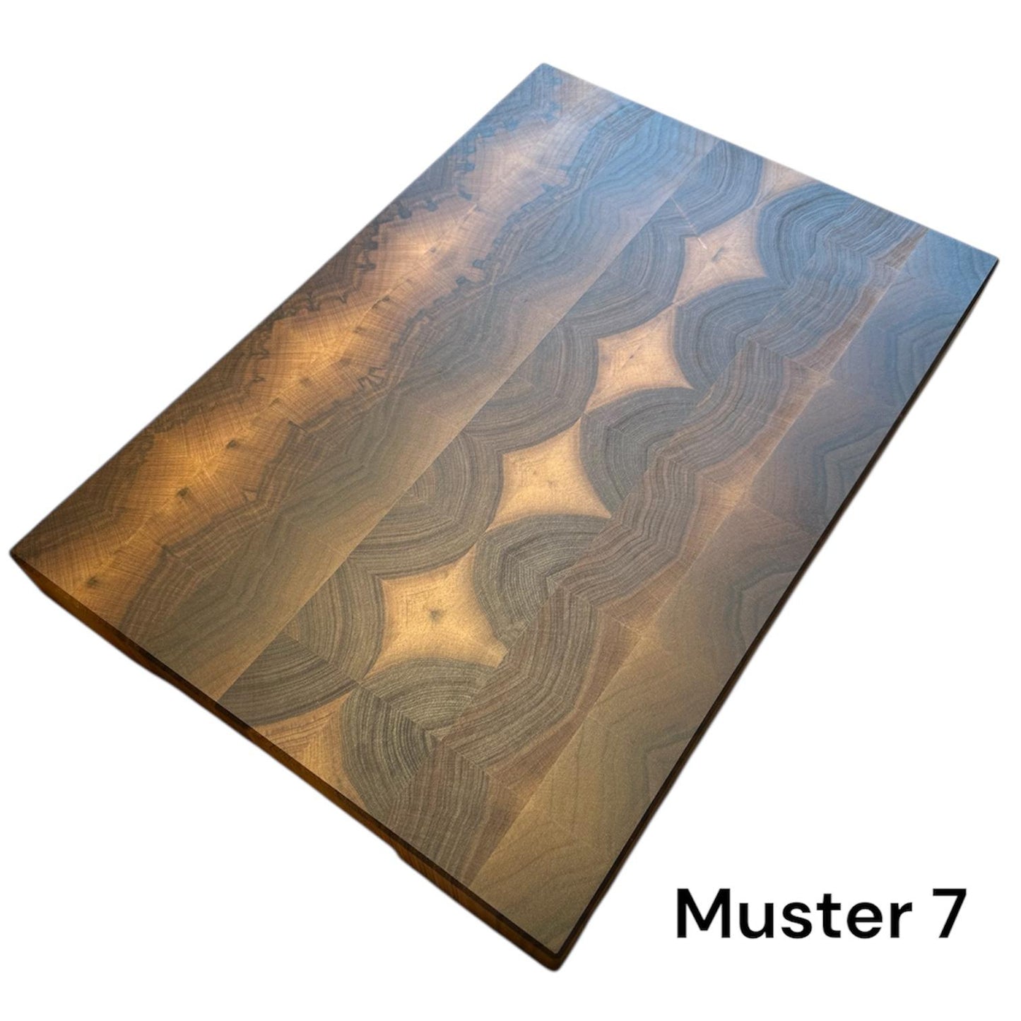 Nussbaum Schneidebrett Stirnholz Muster 7