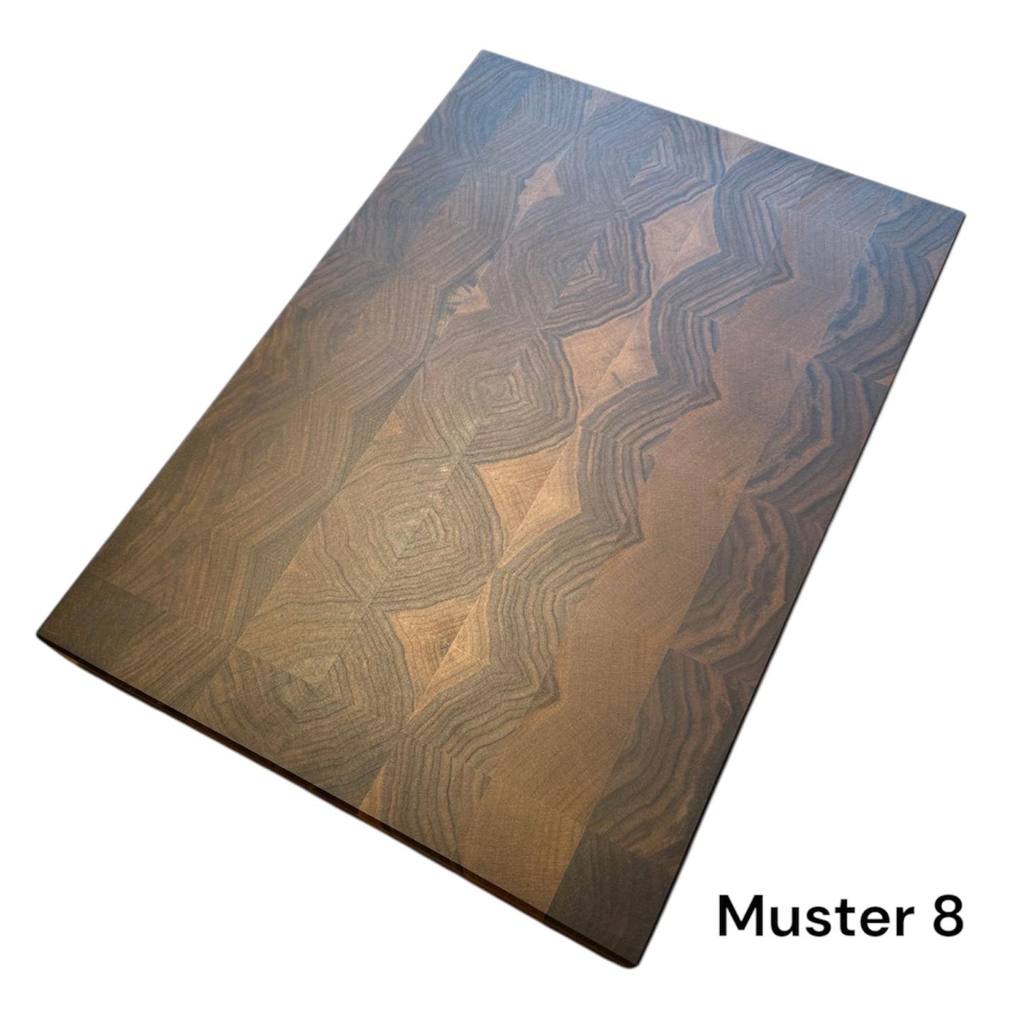 Nussbaum Schneidebrett Stirnholz Muster 8