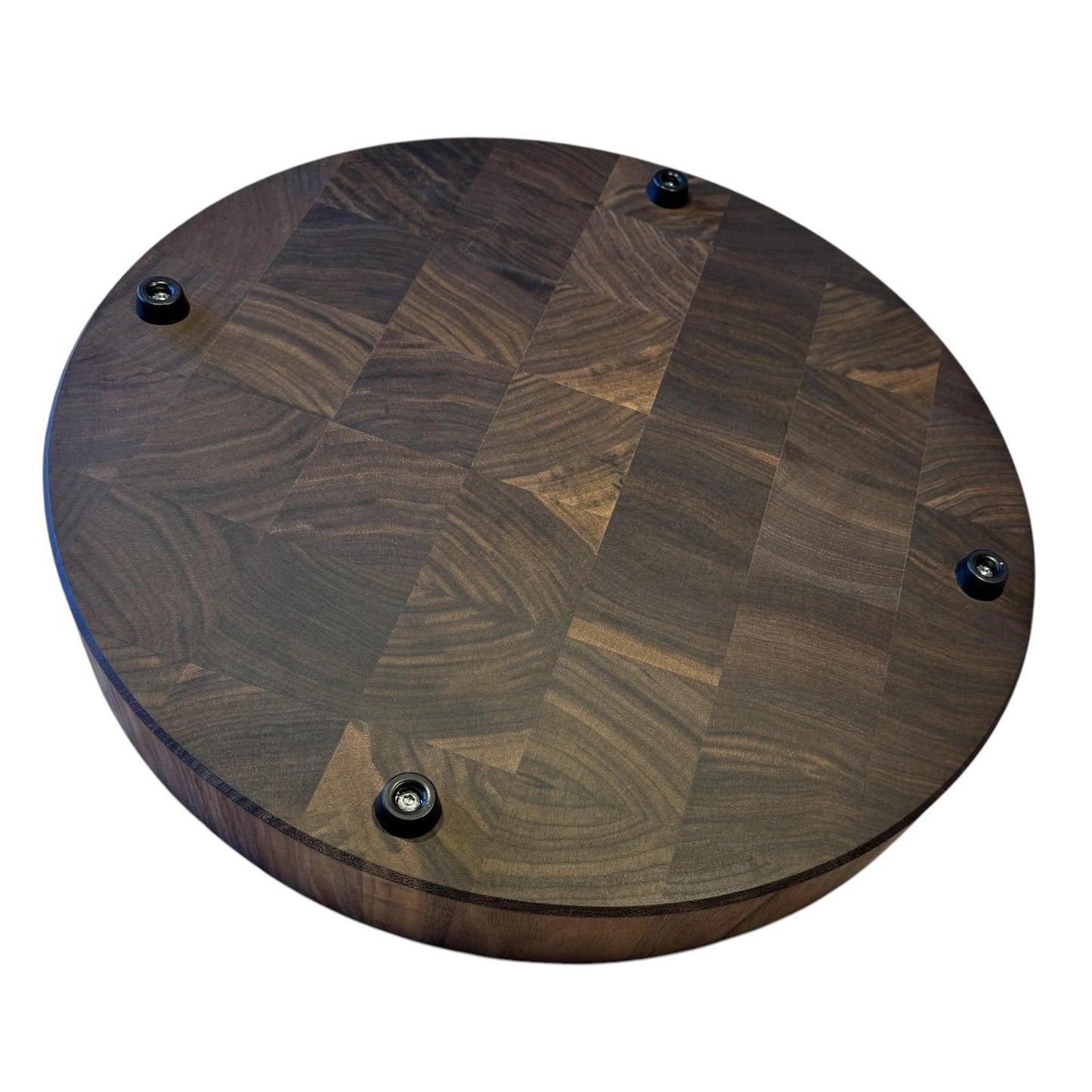 Schneidebrett rund Nussbaum Stirnholz - 39 cm - Schwarzwaldbrett