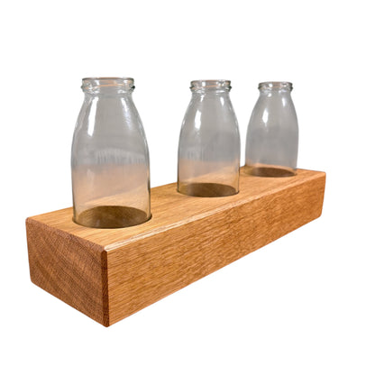 Flower vase made of oak