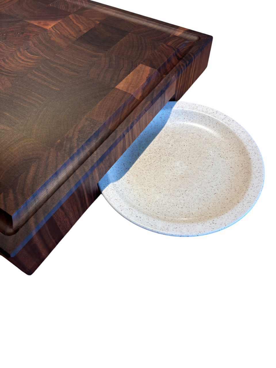 XXL cutting board walnut with juice groove - 56 x 40 x 5