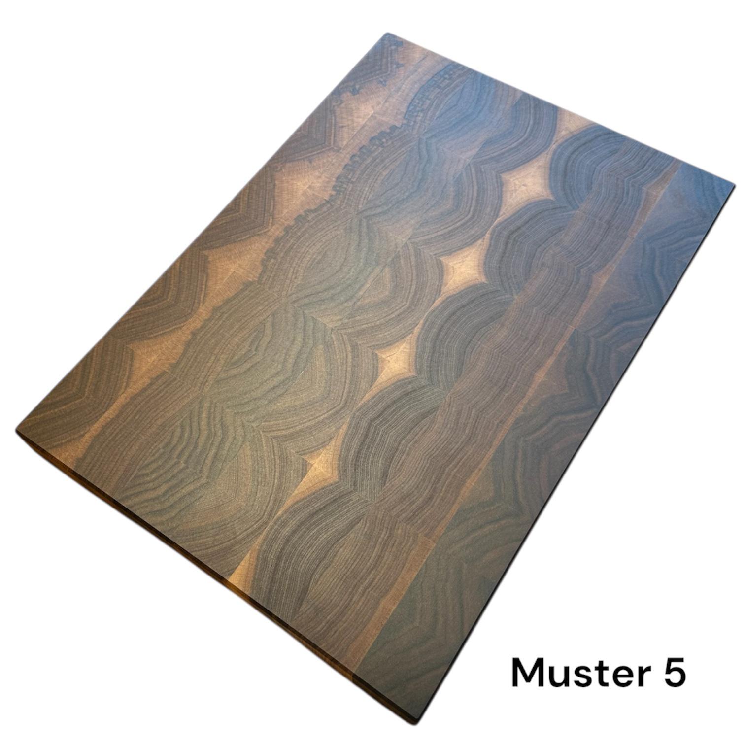 Nussbaum Schneidebrett Stirnholz  Muster 5
