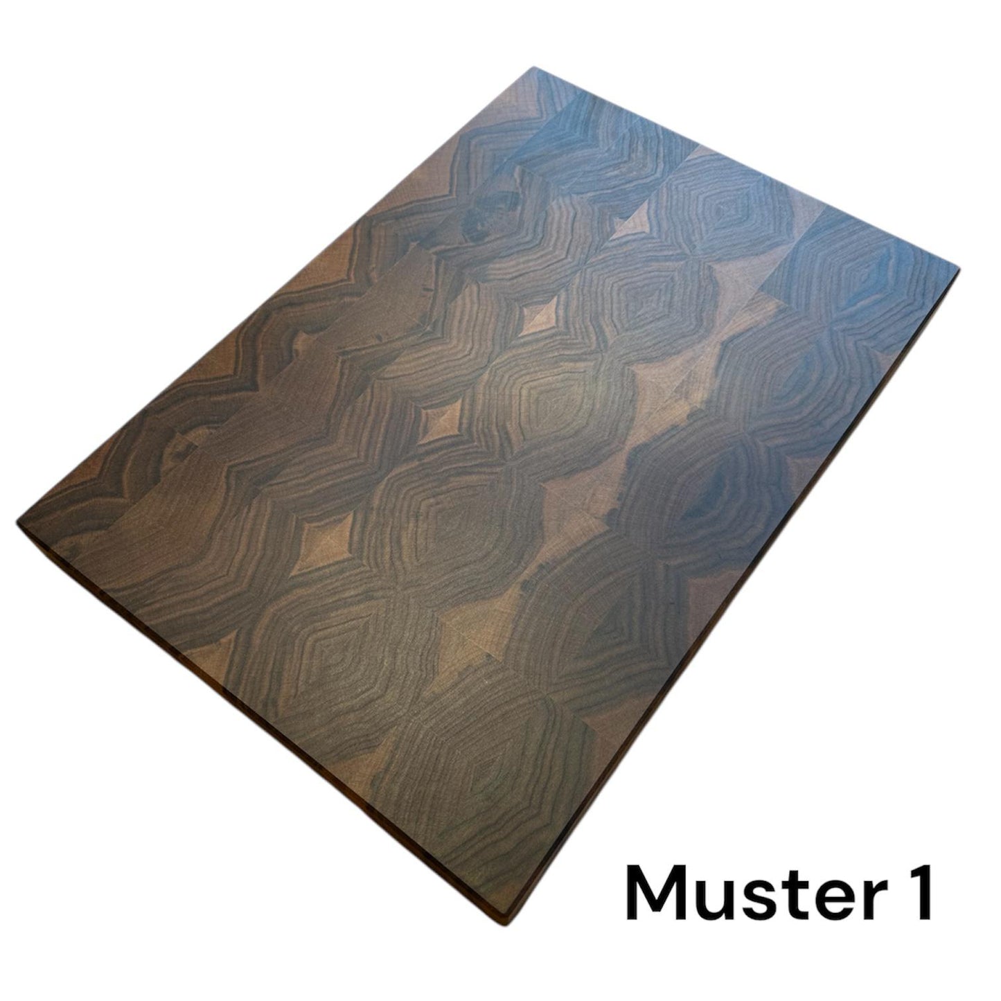 Nussbaum Schneidebrett Stirnholz  Muster 1