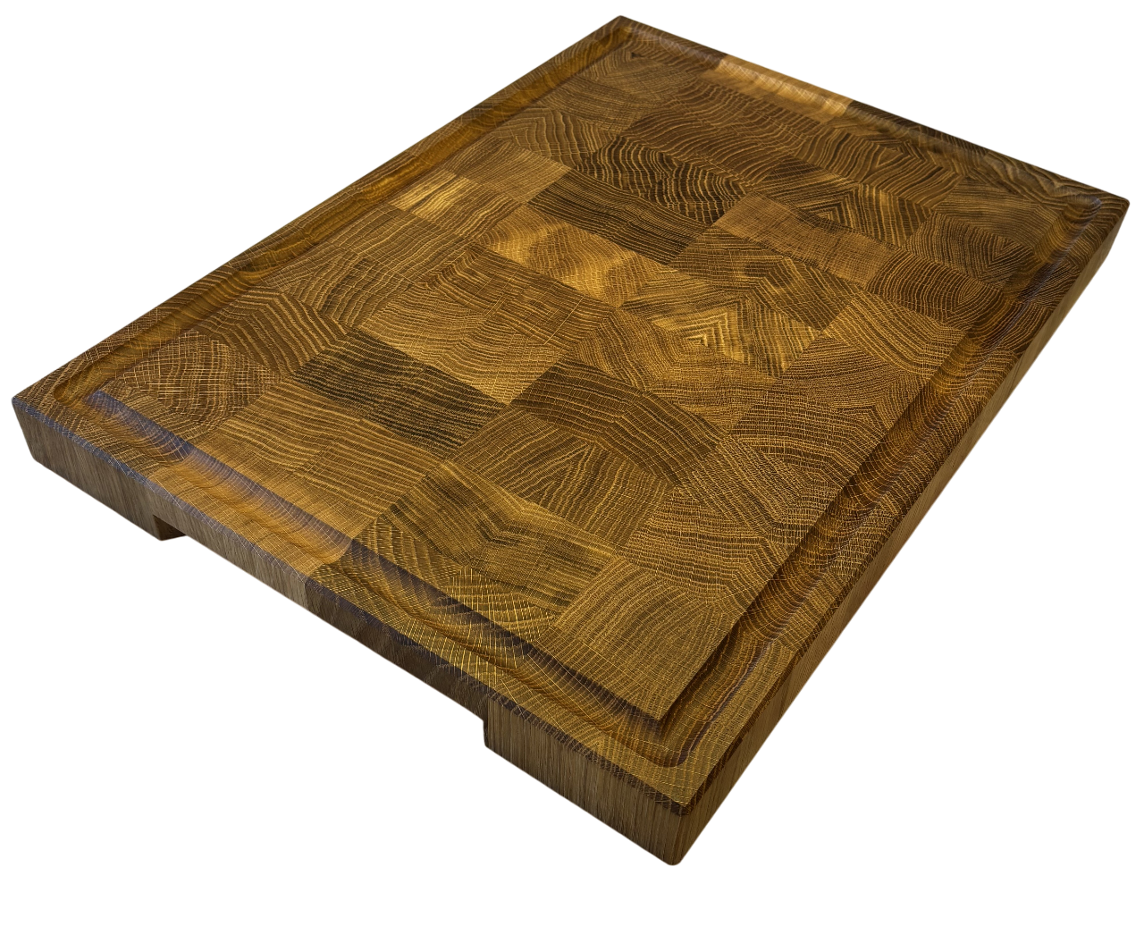 Cutting board oak with juice groove solid end grain 49 x 35.5 x 4