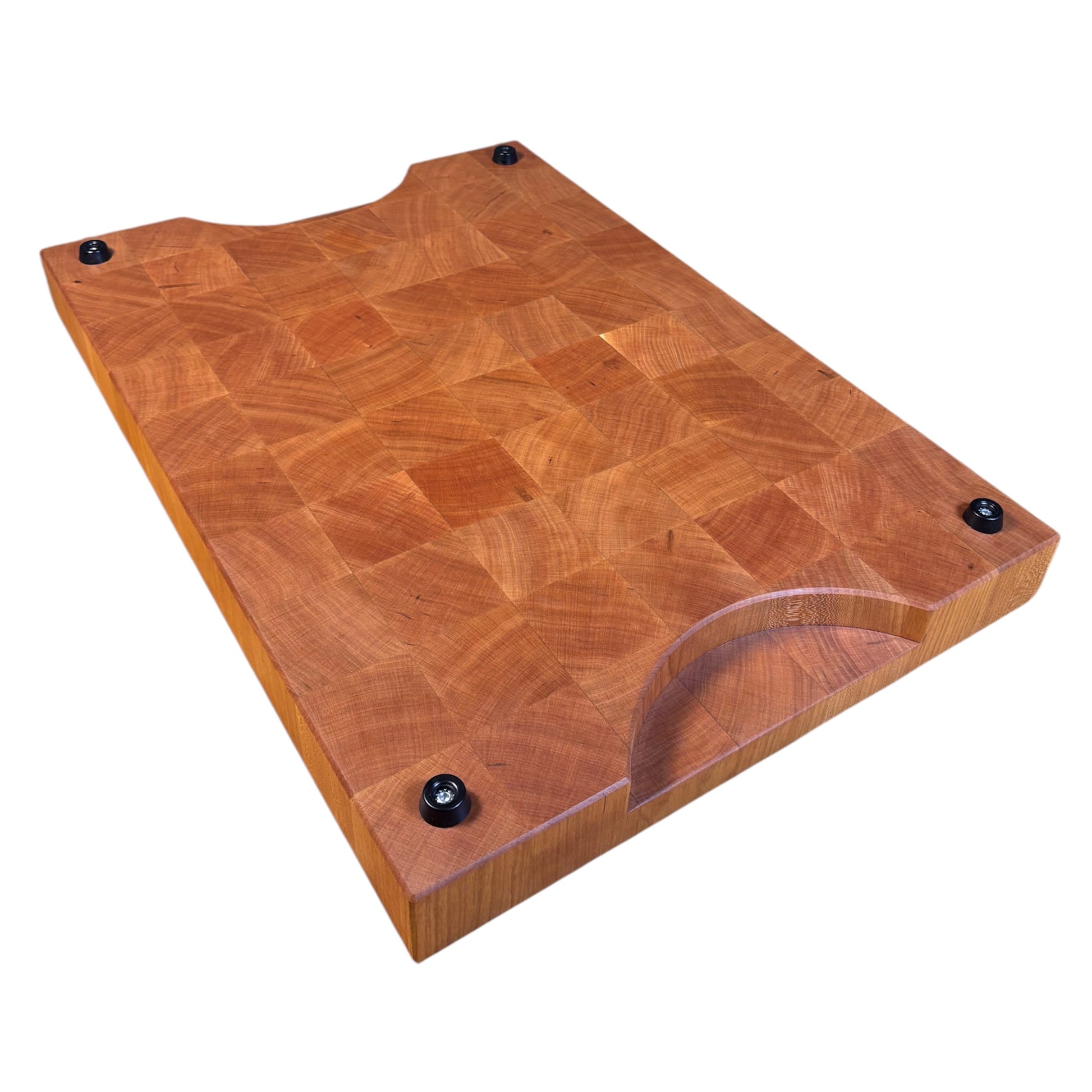 Stirnholz Schneidebrett Kirsche Gummifüße