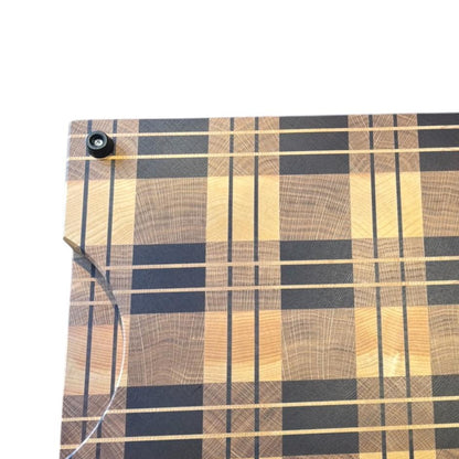 Stirnholz Schneidebrett Tartan quadratisch